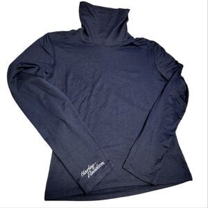 Harley Davidson Womens‎ Turtleneck Top Long Sleeve Tactical Nylon Black Logo M